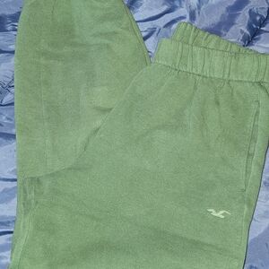 Hollister Green Sweatpants Relaxed Fit Joggers